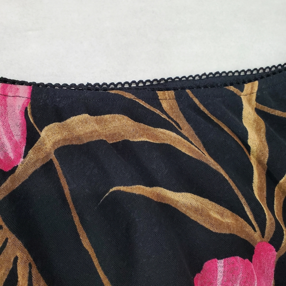 Cache Black Floral Two-Piece Skirt Set with Pink & Brown Print - Picture 9 of 16